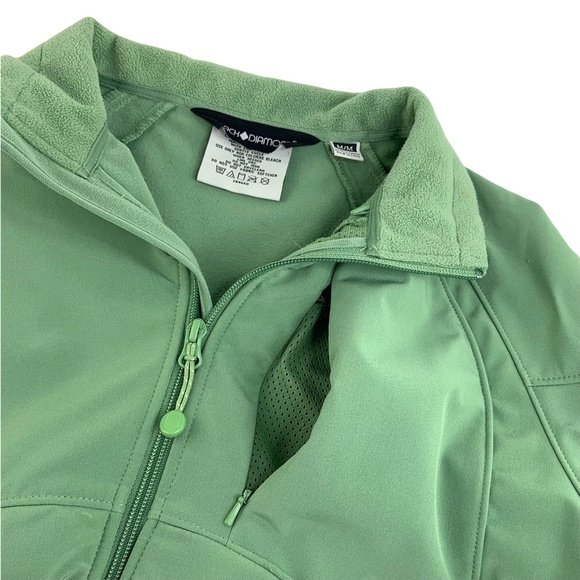 Black Diamond Green Soft Shell Full Zip Jacket - Picture 6 of 7